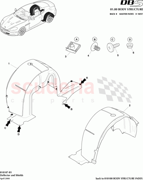 Part Diagram for Aston Martin AD33-54279D22-AF