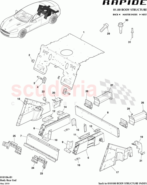 Part Diagram for Aston Martin AD43F41099AA