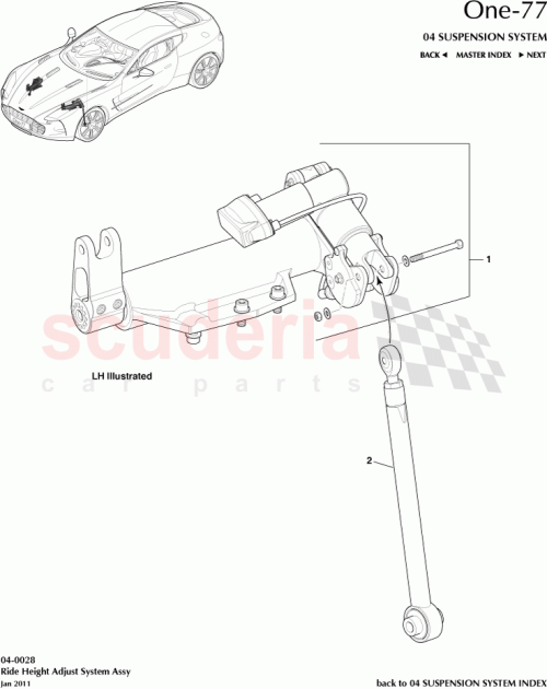 Part Diagram for Aston Martin 12023-11-1038-AC