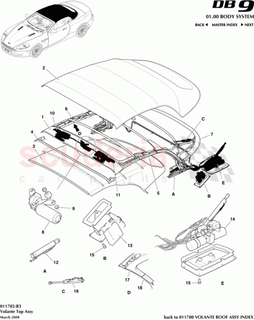 Part Diagram for Aston Martin 4G43-74480-AA