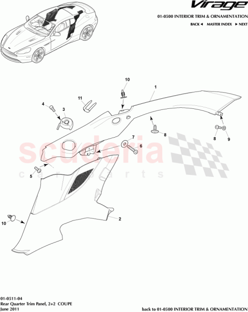 Part Diagram for Aston Martin 4G4331013AFW