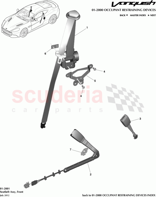 Part Diagram for Aston Martin DG43-60258-BB