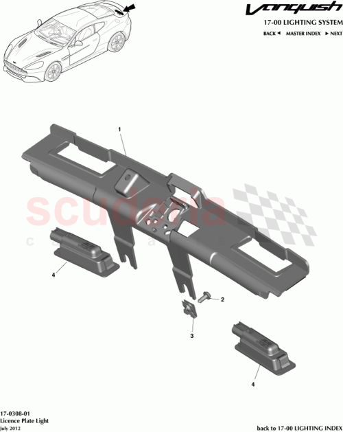 Part Diagram for Aston Martin CD33-N43400-AB