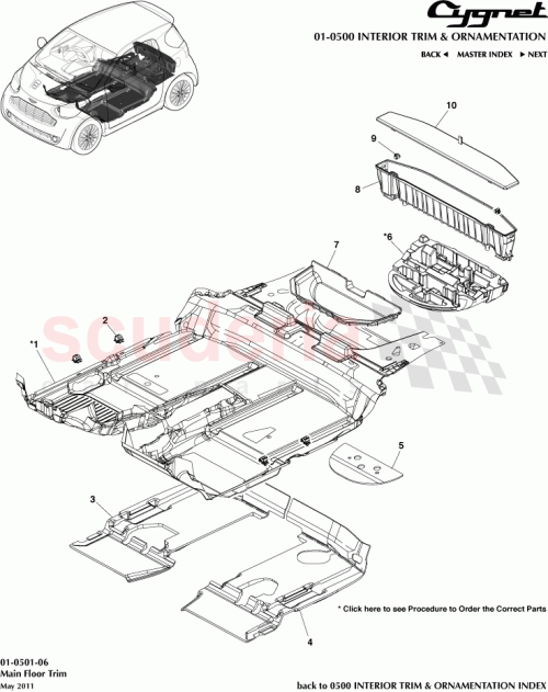 Part Diagram for Aston Martin 58612-74010