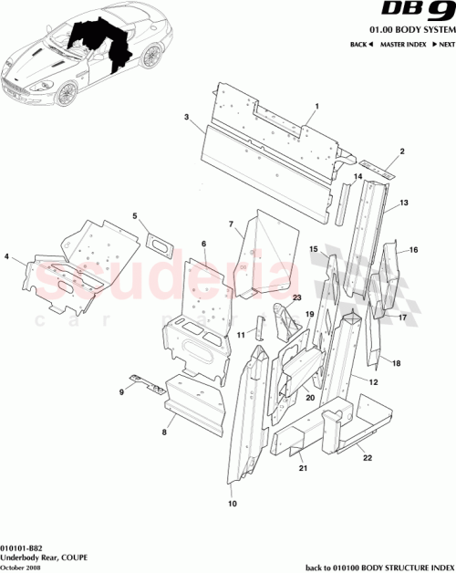 Part Diagram for Aston Martin 4G43-C393126-AE