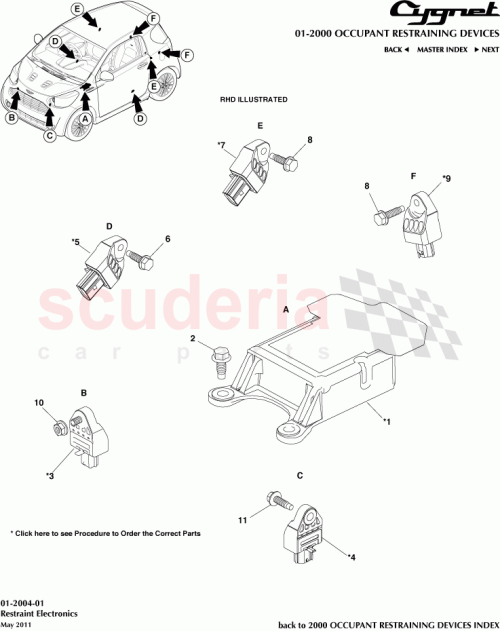 Part Diagram for Aston Martin 89831-75010