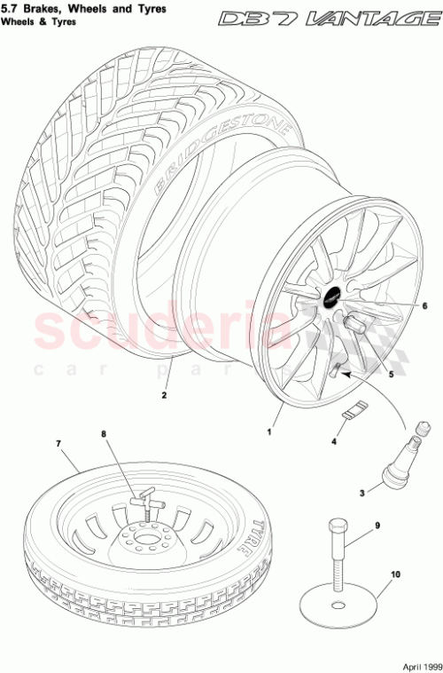 Part Diagram for Aston Martin 91604