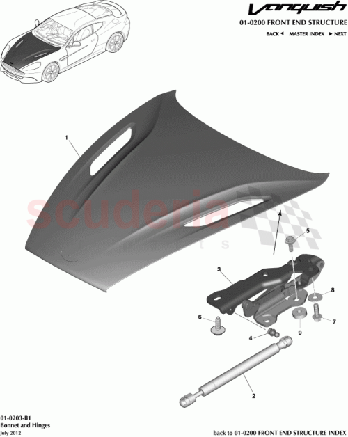 Part Diagram for Aston Martin DG43-16801-AA