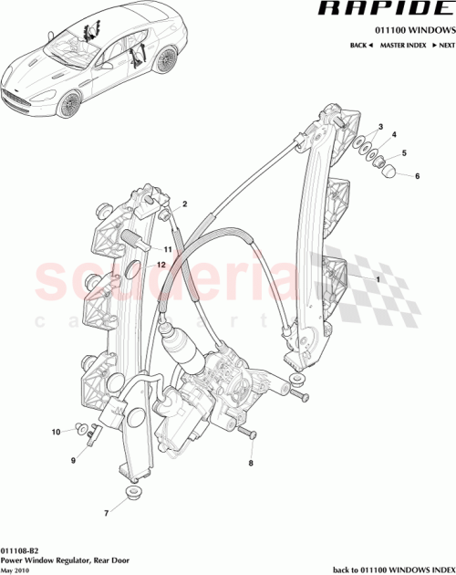 Part Diagram for Aston Martin AD43-542700-AD