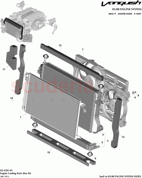 Part Diagram for Aston Martin CD33-7A095-BA