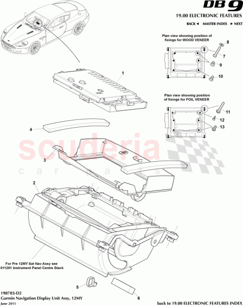 Part Diagram for Aston Martin 703024