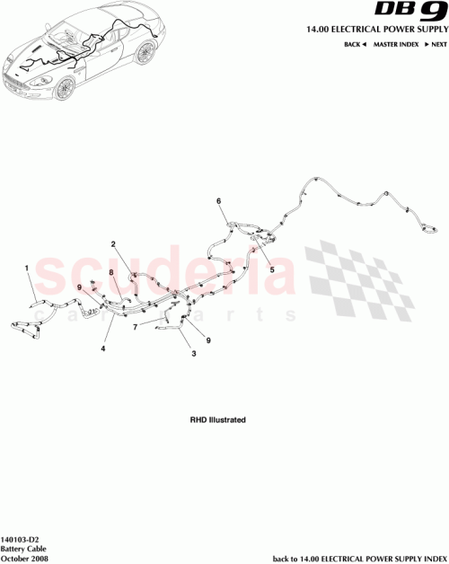 Part Diagram for Aston Martin 8D33-10C310-AB