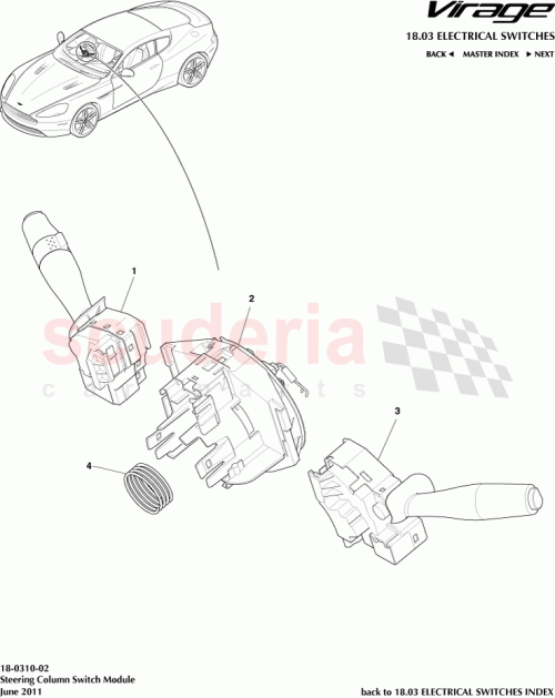 Part Diagram for Aston Martin 1X4317A553BD