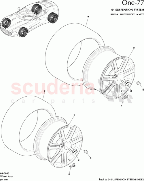 Part Diagram for Aston Martin AY93-1A096-CA