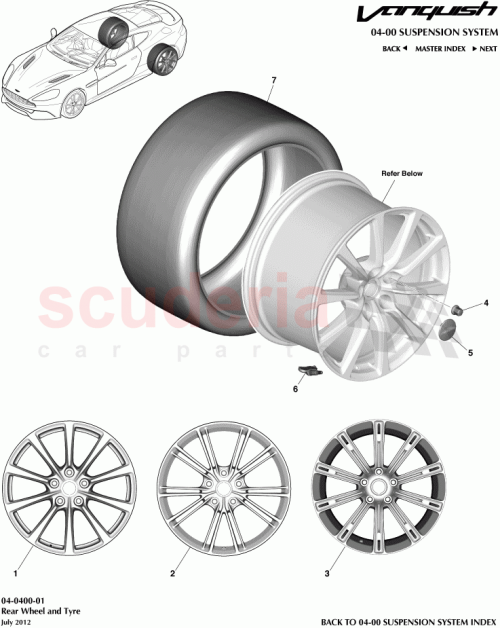 Part Diagram for Aston Martin CD33-9965G-AA