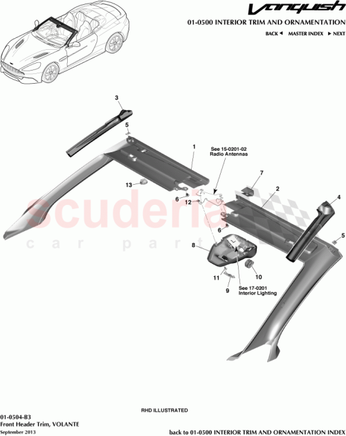 Part Diagram for Aston Martin ED33-L03408-ADW
