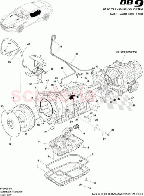 Part Diagram for Aston Martin 4G43-184391-AA