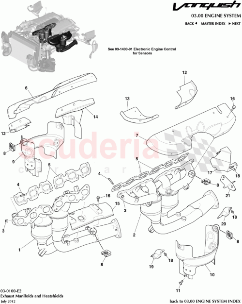 Part Diagram for Aston Martin 706712