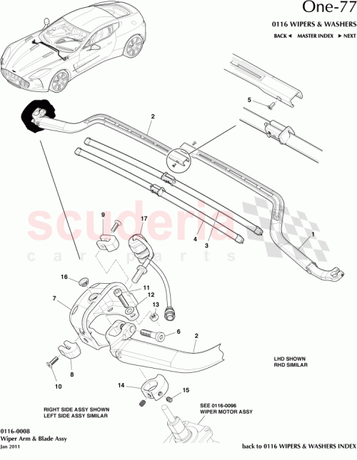 Part Diagram for Aston Martin 12023-09-1022-AG