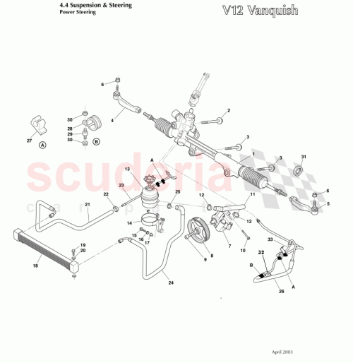 Part Diagram for Aston Martin 32-80356