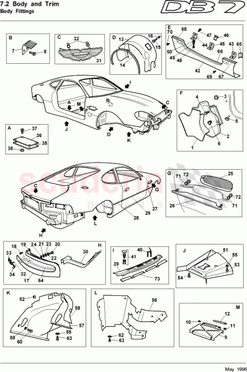 Part Diagram for Aston Martin 700784