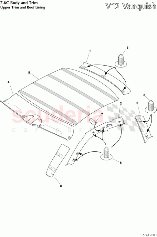 Part Diagram for Aston Martin 699873