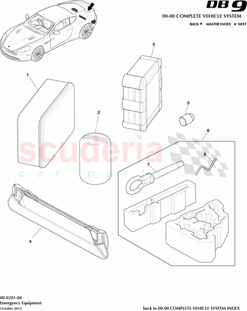 Part Diagram for Aston Martin CD33-17A079-AA