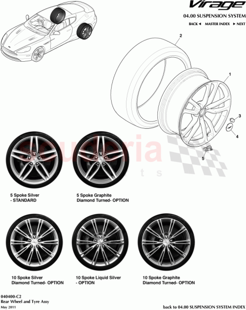 Part Diagram for Aston Martin CG43-9965G-DB