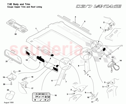 Part Diagram for Aston Martin 83-82812B