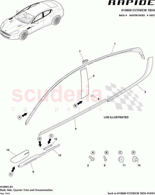 Part Diagram for Aston Martin AD43-280B83-AA