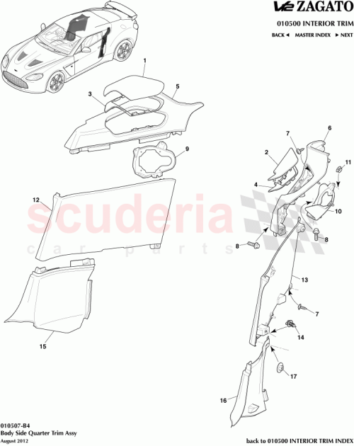 Part Diagram for Aston Martin CY83-290A23-AAW