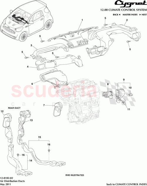 Part Diagram for Aston Martin 55950-74010