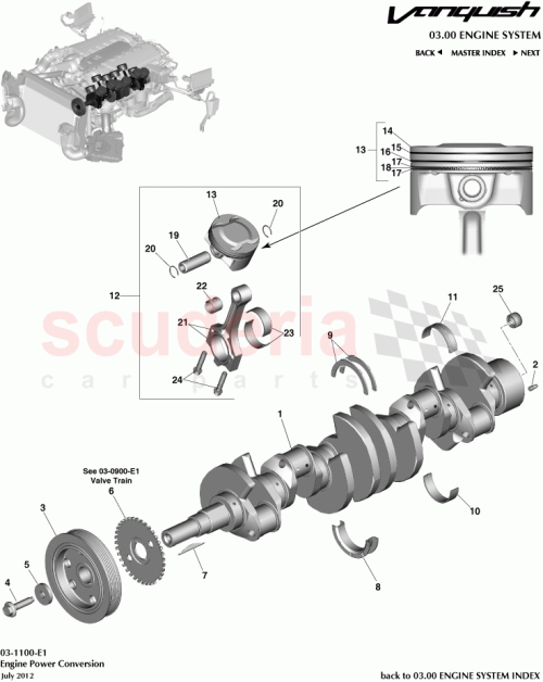 Part Diagram for Aston Martin CD33-6110-BA