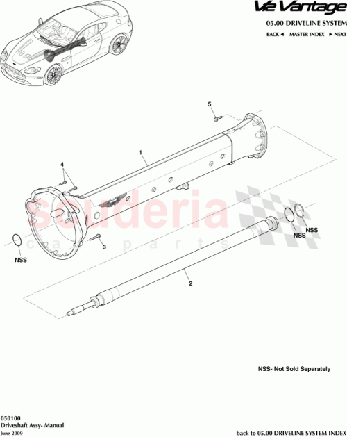 Part Diagram for Aston Martin AD23-4602-AB