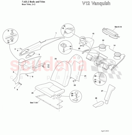 Part Diagram for Aston Martin 699791