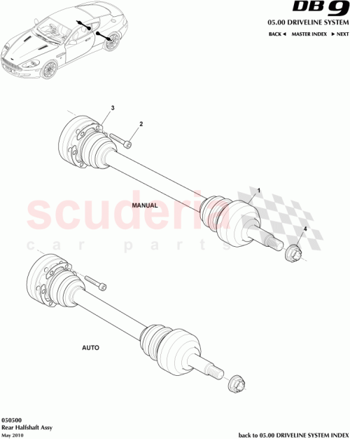Part Diagram for Aston Martin FD43-CD60-AA