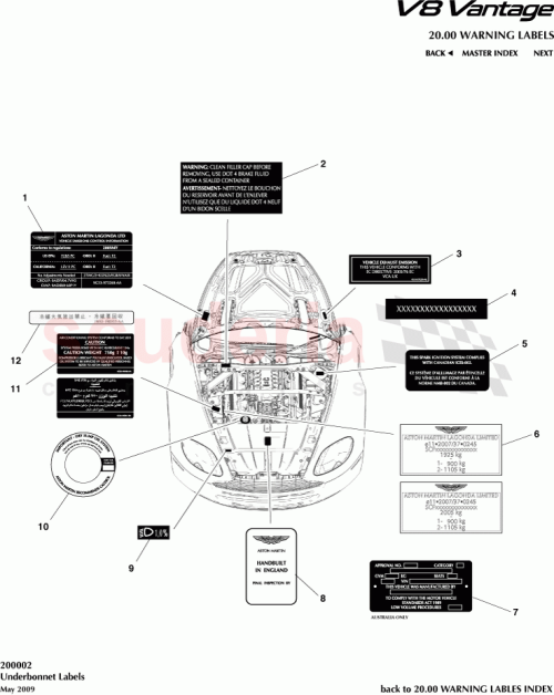 Part Diagram for Aston Martin BG33-974427-DA/S