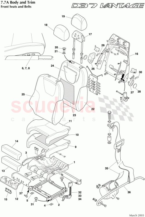 Part Diagram for Aston Martin 74121982AA