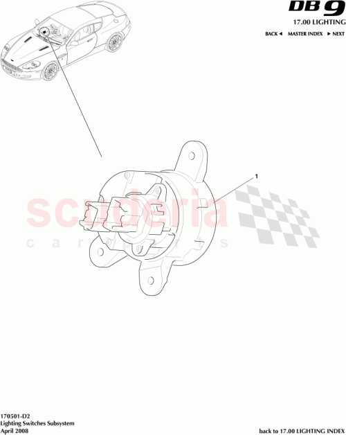 Part Diagram for Aston Martin 8D33-11654-BA