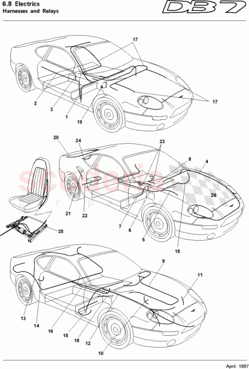 Part Diagram for Aston Martin 37-84154