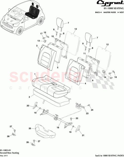 Part Diagram for Aston Martin 91671-80820