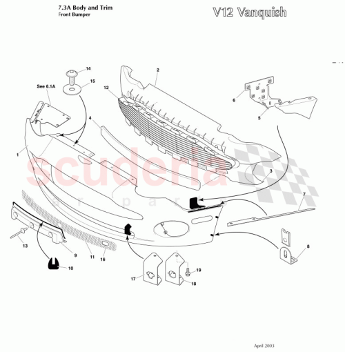Part Diagram for Aston Martin 5R13-02A34-AA