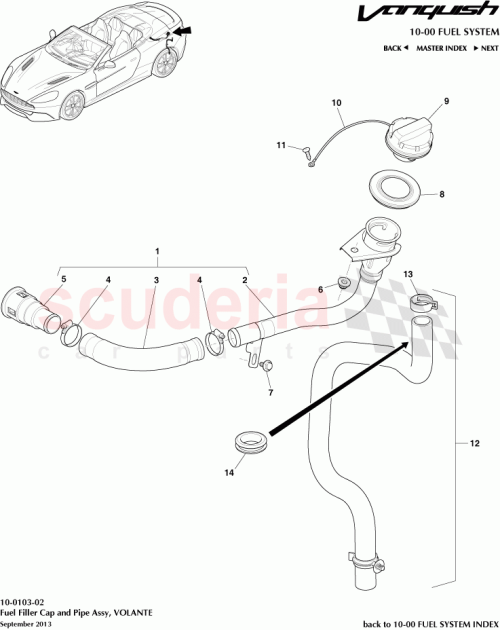 Part Diagram for Aston Martin ED33-9034-BB