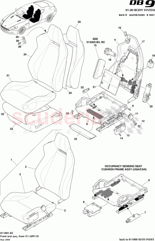 Part Diagram for Aston Martin 8G33-65500-AA