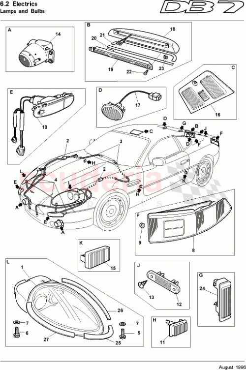 Part Diagram for Aston Martin 37-81821