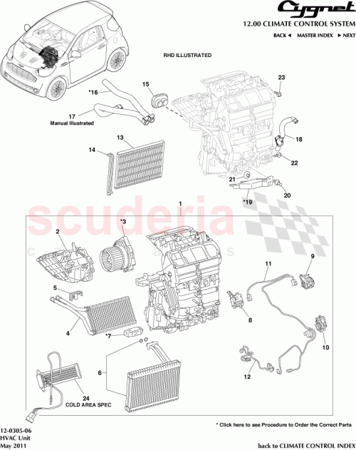 Part Diagram for Aston Martin 87710-74030