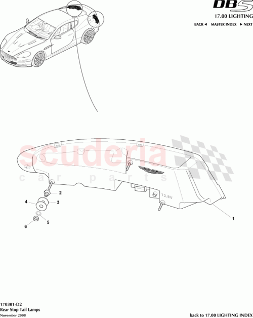 Part Diagram for Aston Martin CD33-13404-CA