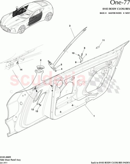 Part Diagram for Aston Martin 12023-08-1049-AC