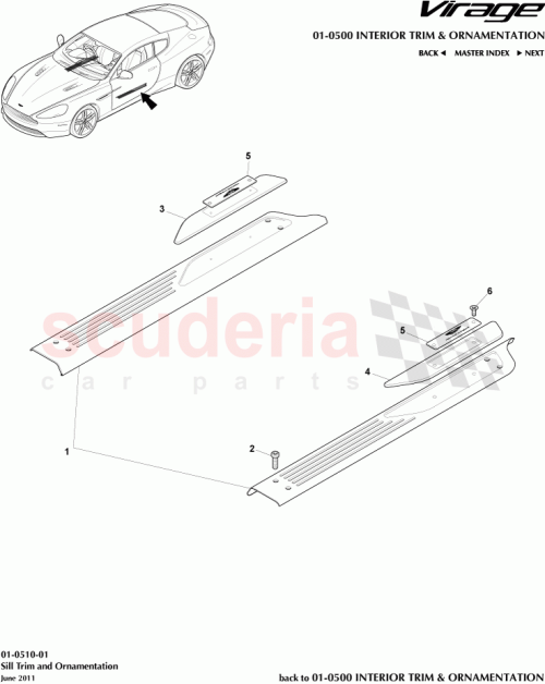 Part Diagram for Aston Martin 8D4313254AA