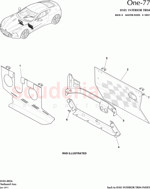 Part Diagram for Aston Martin 12023-03-7253-AB